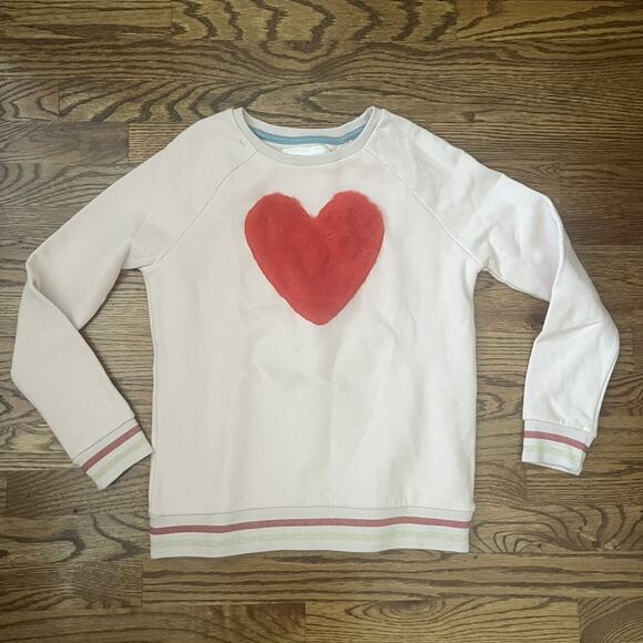 Boden (11|12y) Heart Appliqué Sweatshirt - Picture 2 of 7